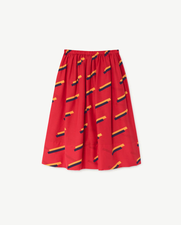 Red 80's Sow Skirt PRODUCT BACK