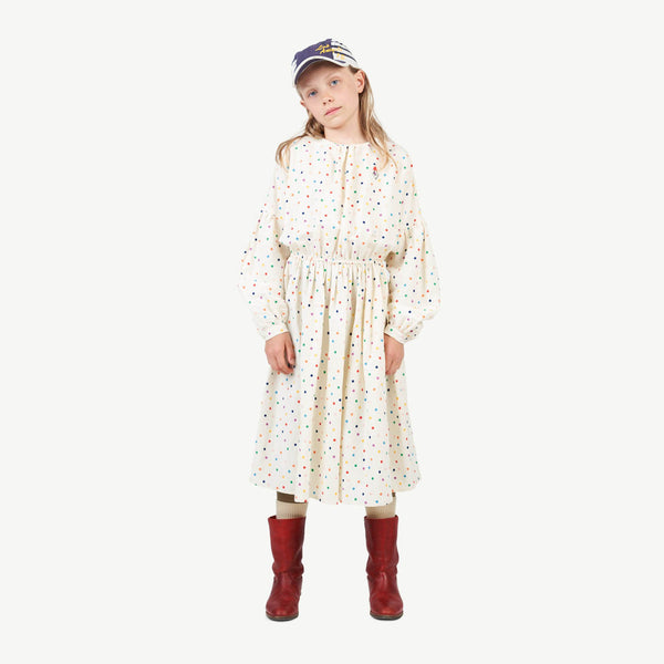 Raw White Tortoise Dress MODEL FRONT