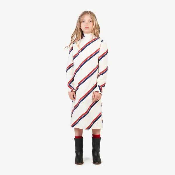 Raw White Triton Dress MODEL FRONT
