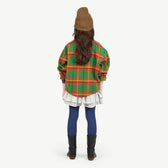 Green Squares Hog Shirt MODEL BACK