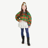 Green Squares Hog Shirt MODEL FRONT