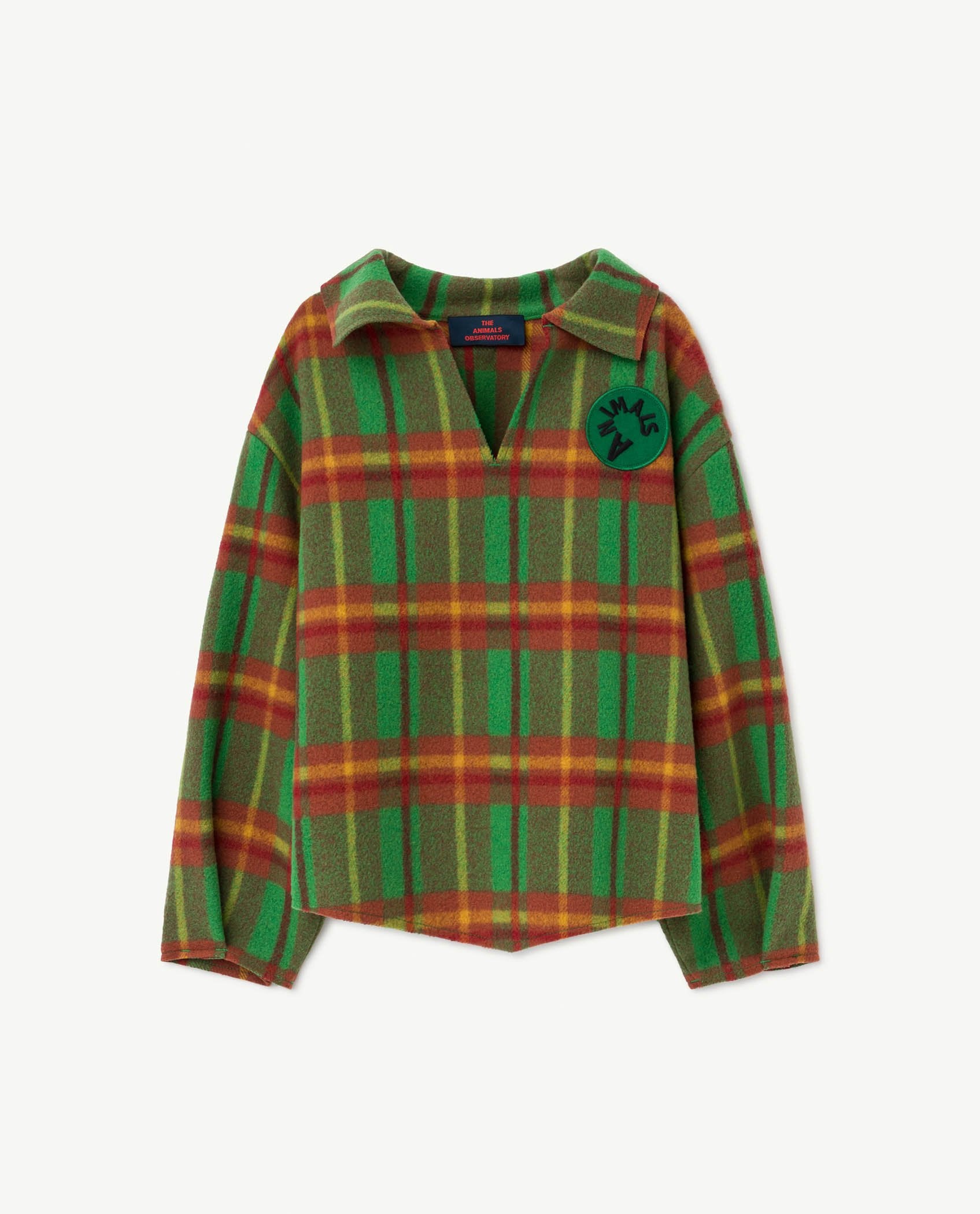 Green Squares Hog Shirt PRODUCT FRONT