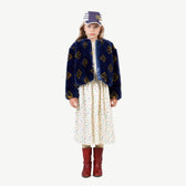 Navy Blue Shrew Jacket MODEL FRONT