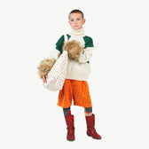Brown Fur Roe Muff MODEL FRONT