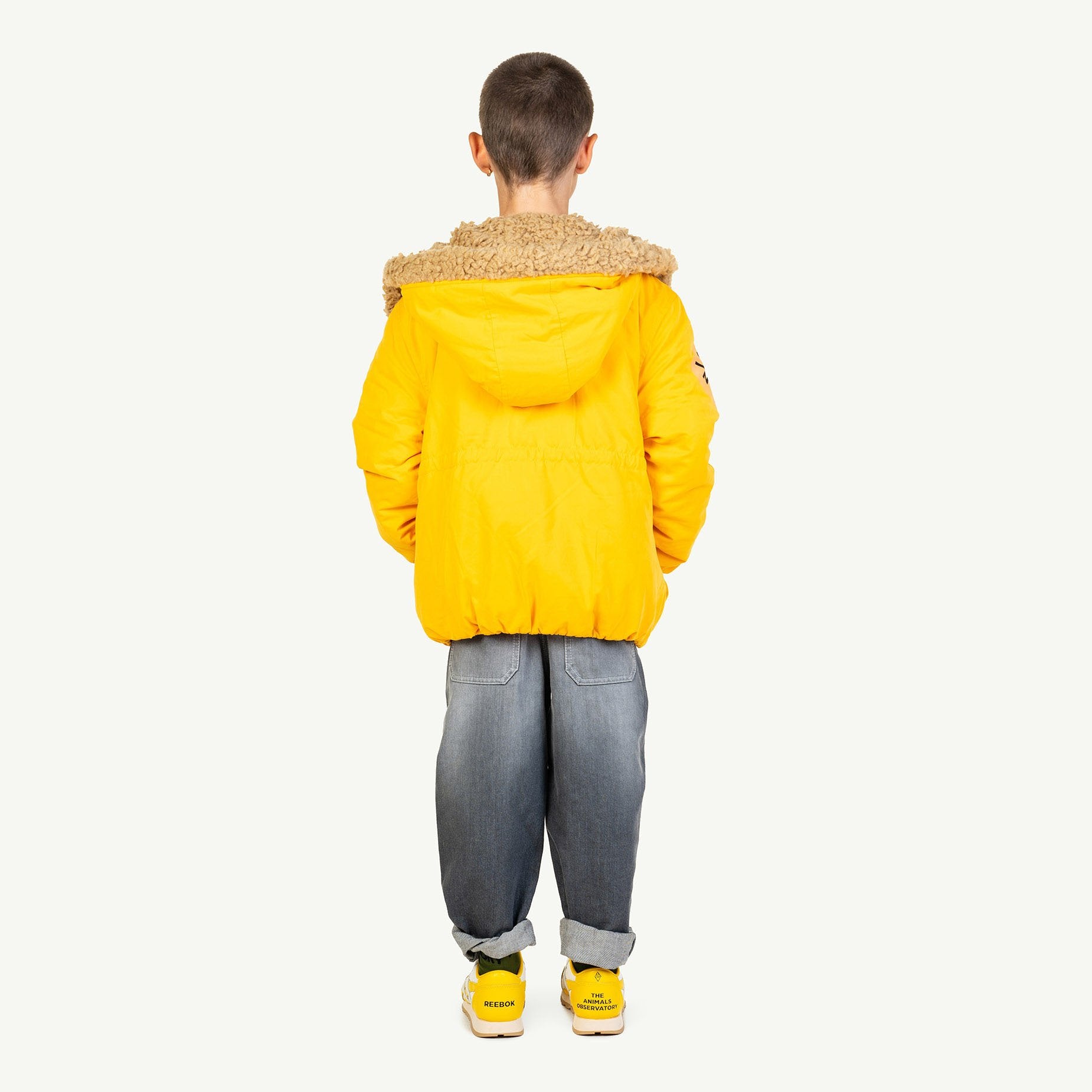 Yellow Calf Jacket MODEL BACK