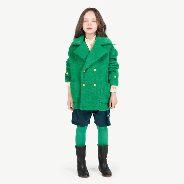 Electric Green Jaguar Coat MODEL FRONT