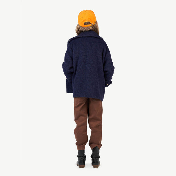 Blue Jaguar Coat MODEL BACK