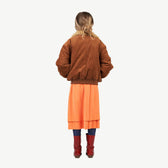 Deep Brown Tiger Jacket MODEL BACK