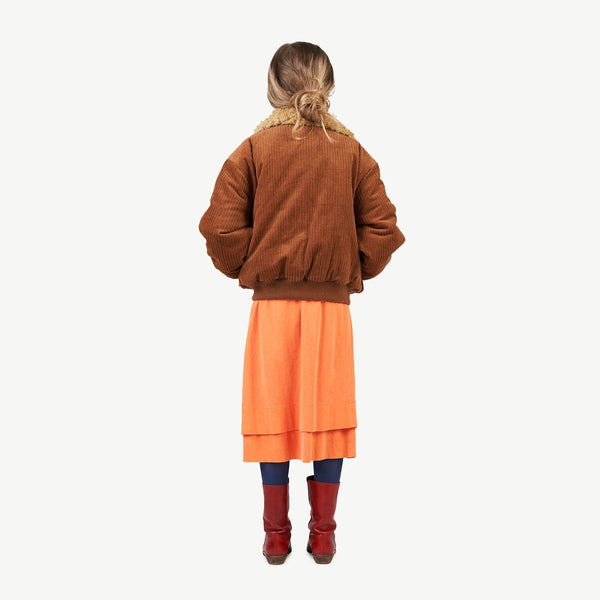 Deep Brown Tiger Jacket MODEL BACK