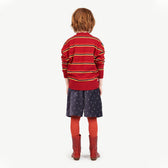 Maroon Toucan Sweater MODEL BACK