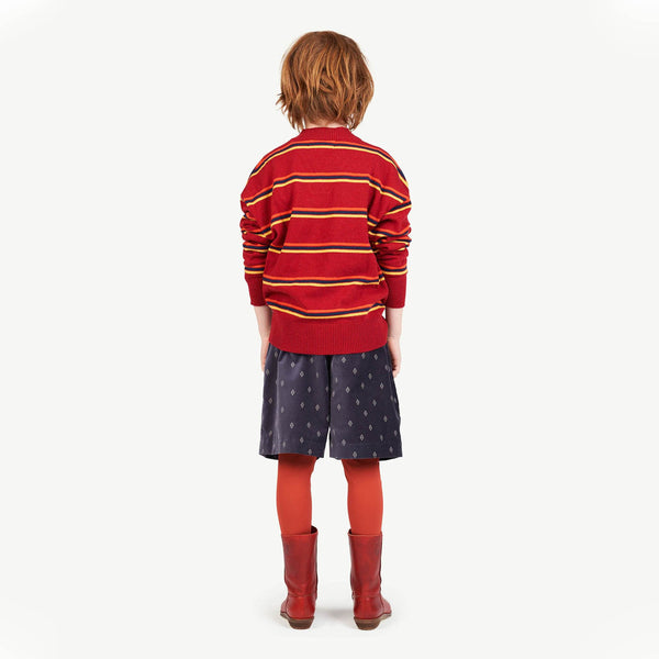 Maroon Toucan Sweater MODEL BACK