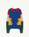 Multicolor Blue Blowfish Sweater
