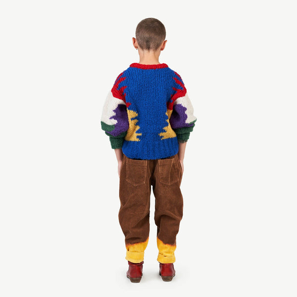 Multicolor Blue Blowfish Sweater MODEL BACK