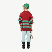 Maroon Bull Sweater MODEL BACK