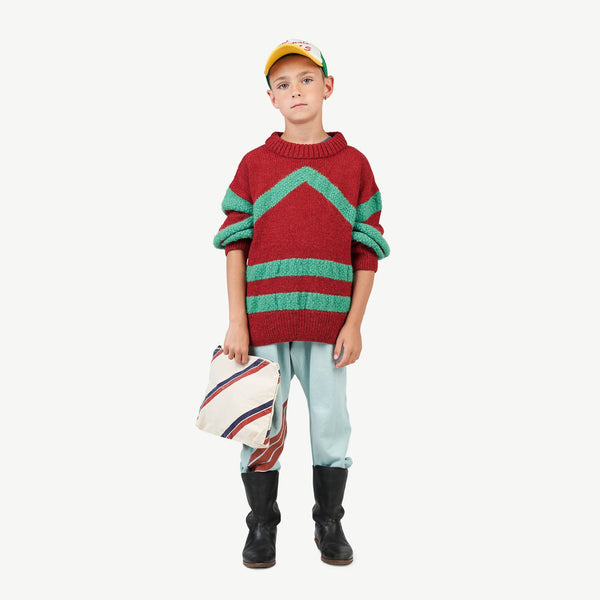 Maroon Bull Sweater MODEL FRONT