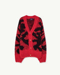 Red Arty Racoon Cardigan