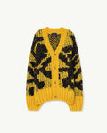 Yellow Arty Racoon Cardigan