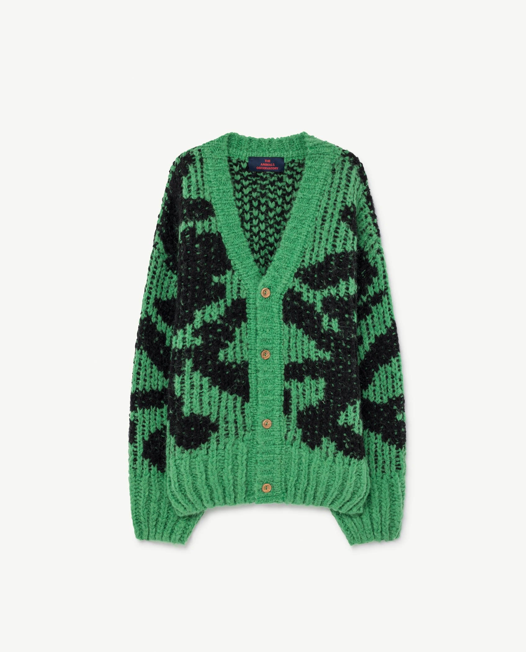 Green Arty Racoon Cardigan