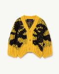 Yellow Arty Racoon Cardigan