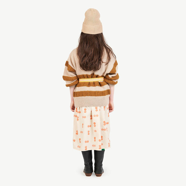 Deep Brown Kids Pony Hat MODEL BACK