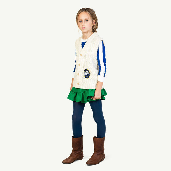 Raw White Bat Vest MODEL FRONT
