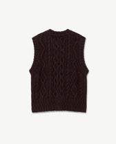 Deep Brown Bat Vest PRODUCT BACK