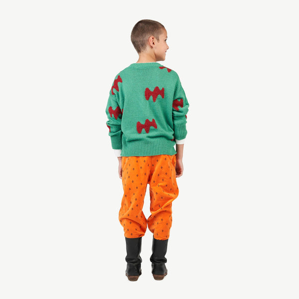 Green Raven Sweater MODEL BACK