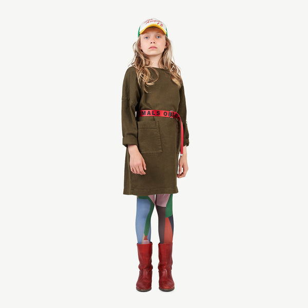 Red Letters Lizard Belt MODEL FRONT