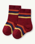 Deep Red Baby Snail Socks