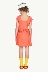 Red Butterfly Dress MODEL BACK