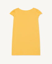 Yellow Flamingo T-Shirt Dress PRODUCT BACK