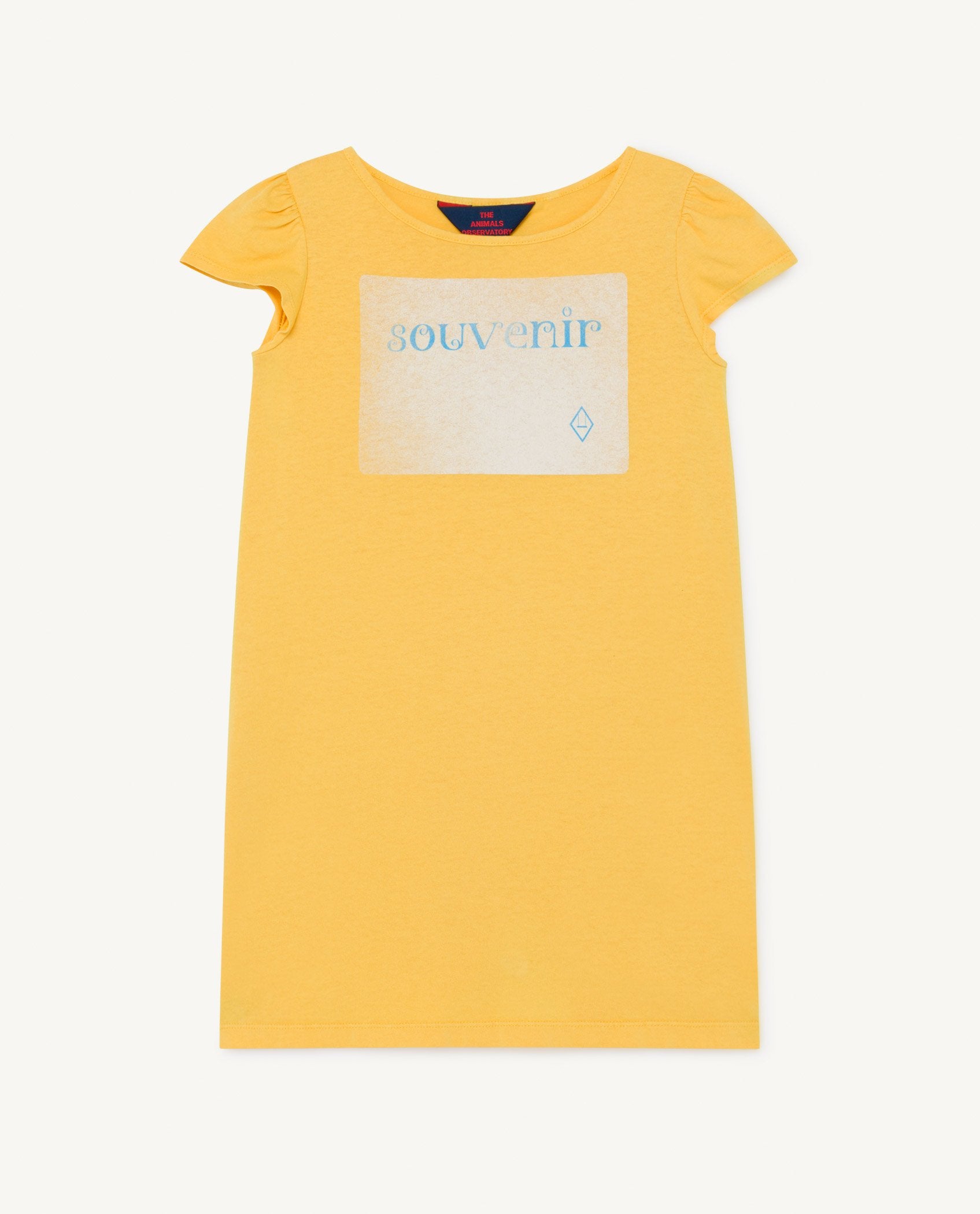 Yellow Flamingo T-Shirt Dress PRODUCT FRONT