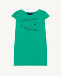 Green Flamingo T-Shirt Dress
