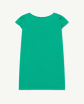 Green Flamingo T-Shirt Dress PRODUCT BACK