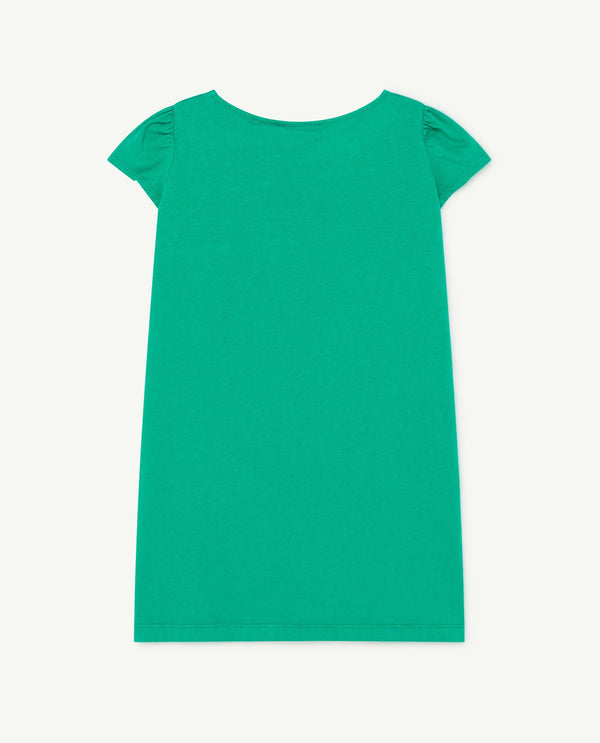 Green Flamingo T-Shirt Dress PRODUCT BACK