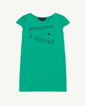 Green Flamingo T-Shirt Dress PRODUCT FRONT