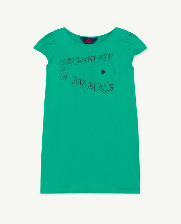 Green Flamingo T-Shirt Dress PRODUCT FRONT