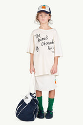 White Oversize Rooster T-Shirt MODEL FRONT