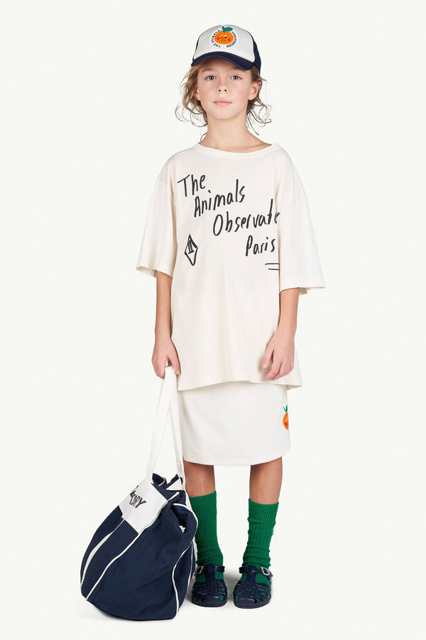 White Oversize Rooster T-Shirt MODEL FRONT