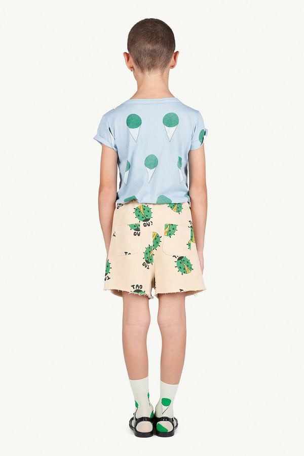 Pale Blue Hippo T-Shirt MODEL BACK