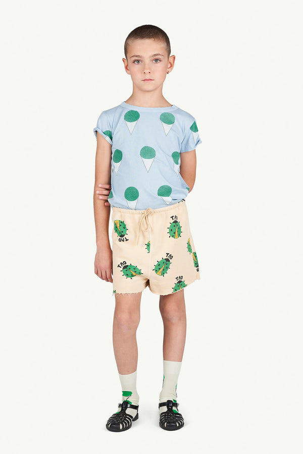 Pale Blue Hippo T-Shirt MODEL FRONT