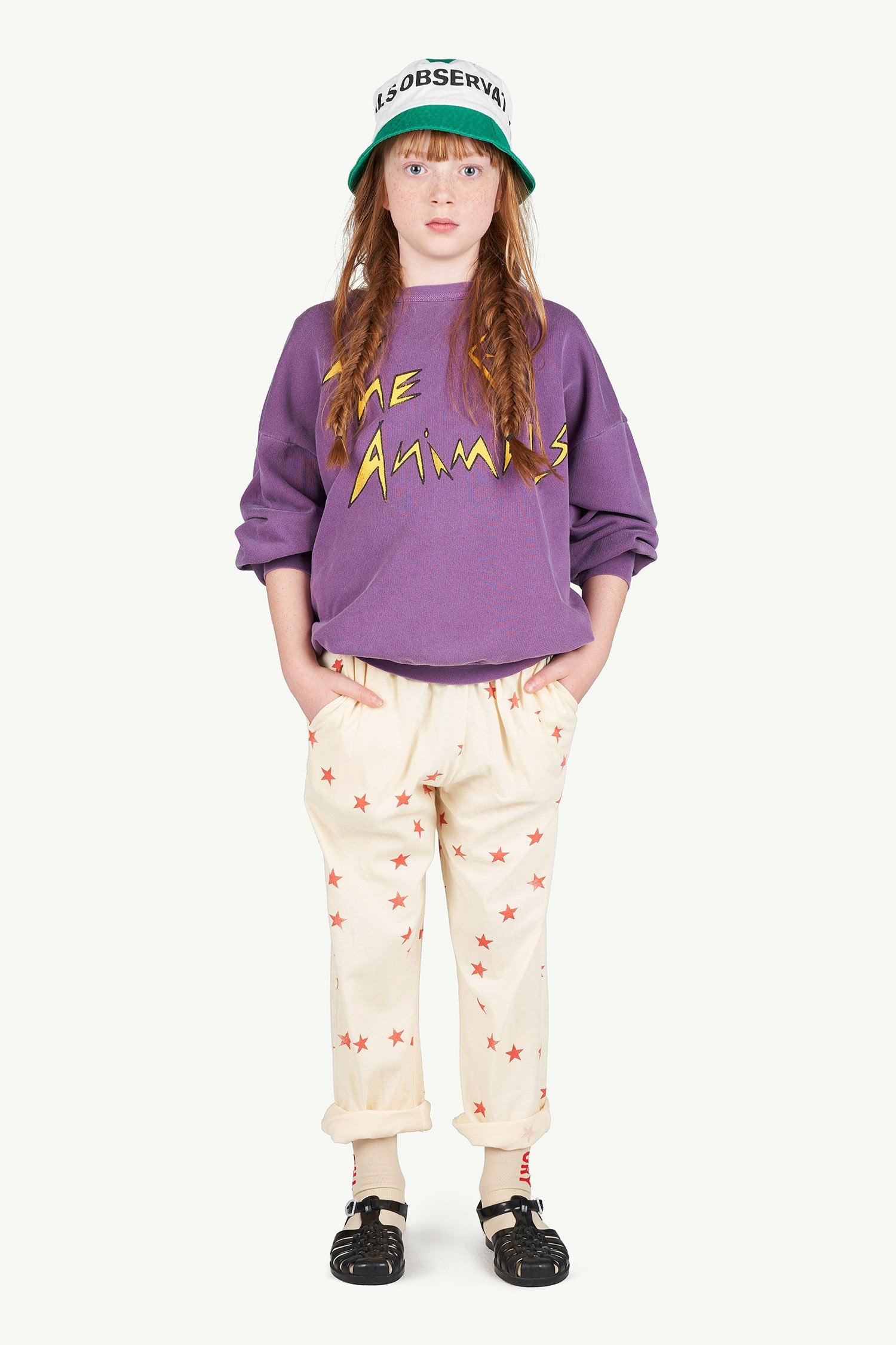 Purple Big Bear Sweatshirt MODEL FRONT