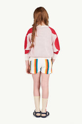 Striped Poodle Shorts MODEL BACK