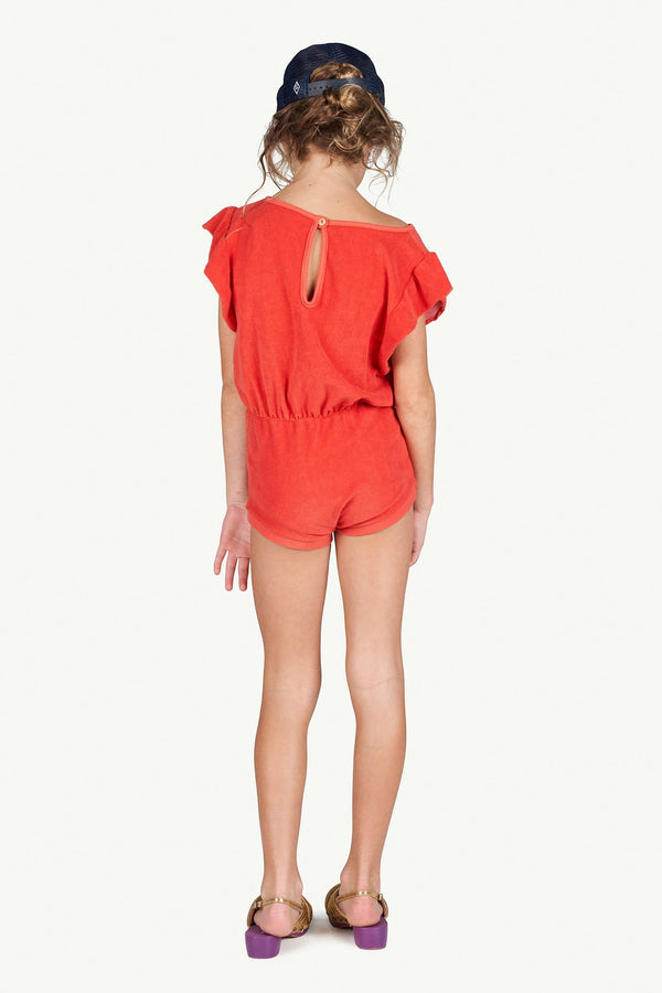 Red Koala Jumpsuit MODEL BACK