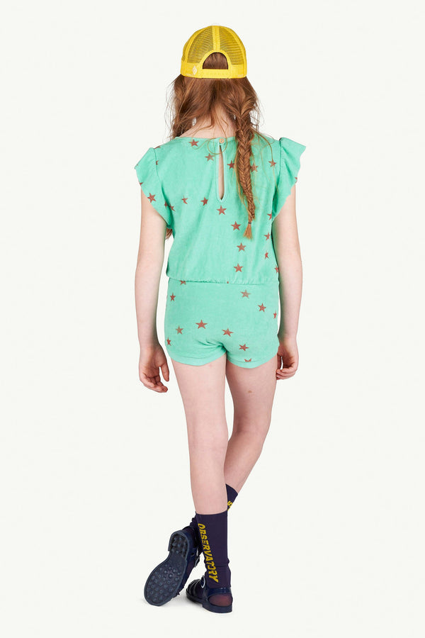 Green Koala Jumpsuit MODEL BACK