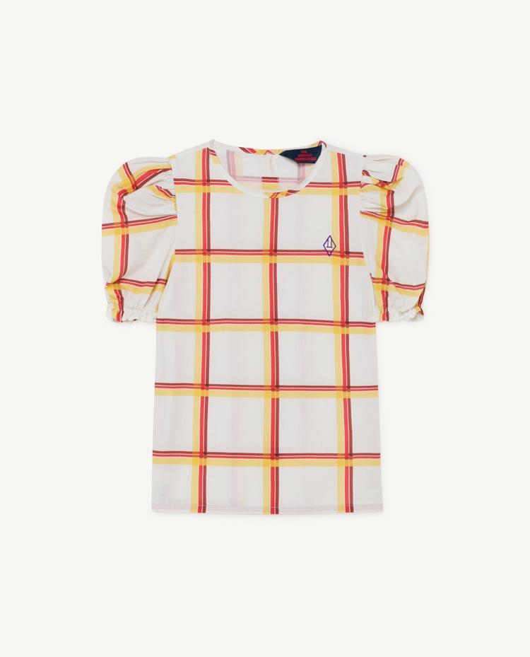 Checkered Canary Blouse COVER