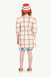 Checkered Tortoise Dress MODEL BACK