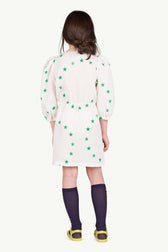 White Tortoise Dress MODEL BACK