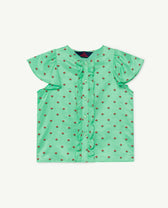Green Parakeet Blouse PRODUCT FRONT