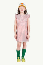 Red Shiny Weasel Dress MODEL FRONT
